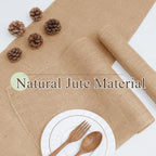 10 Pcs Burlap Table Runners 12" x 108" with Finished Edges - Image 5
