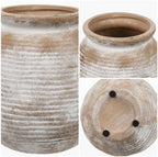 Ceramic Flower Vase Home Decor 7 Inch Rustic Farmhouse Pottery Flower Vase - Image 3