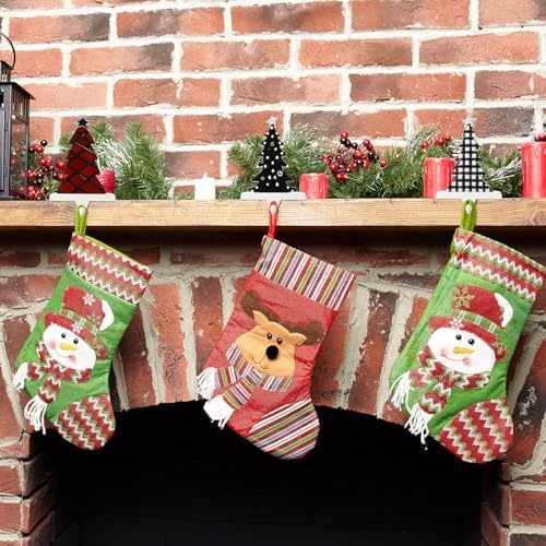 Hicarer 4 Pack Christmas Tree Stocking Holders for Fireplace Mantel - Image 4