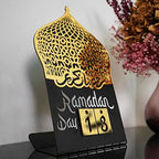 Ramadan Calendar | Days of Ramadan | Countdown to Eid | Good Deeds Calendar | Ramadan Eid Decoration | Gift for Muslims | Table Decor | (Gold) - Image 2