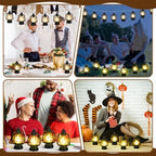 Ferraycle 24 Pcs Mini Lanterns Bulk 6 Inch Black Lamp Table Centerpieces - Image 5