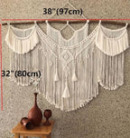QLBUJ Large Macrame Wall Hanging Natural Driftwood Macrame Tapestry Above Headboard Boho Home Decor for Bedroom Living Room Apartment Wedding Party,38" W X 32" L - Image 2