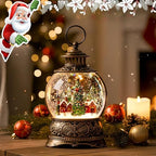 Christmas Village Snow Globe Lighted Christmas Tree and Village Scene, Musical Snow Water Lantern Swirling Glittering Home Decoration and Gift, Battery Operated or USB Powered - Image 6