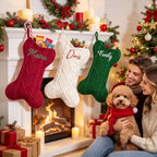 Personalized Dog Christmas Stocking with Embroidered Name - Image 2