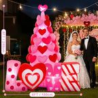 Spinosaurus 8FT Valentine Inflatables Outdoor Decorations,Inflatable Heart Tree with Light Valentines Day Blow Up Love Decor for Outside Yard - Image 2
