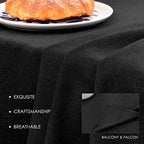 BALCONY & FALCON Rectangle Table Cloth Waterproof Black 57"x118" - Image 3