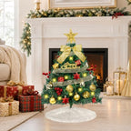 2FT Mini Christmas Tree with 40 Lights, Balls Tree Skirt 8 Lighting Modes - Image 7