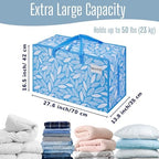 VENO 6 Pack Extra Large Heavy Duty Moving Bags with Wide Opening & Reinforced Handles, Reusable Storage Tote Bags with Strong Zippers for Clothes, College Dorm Essentials & Moving Supplies - Image 4