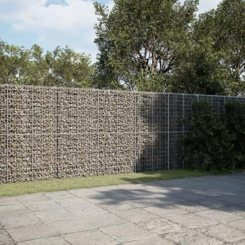 vidaXL Gabion Basket with Cover 275.6"x19.7"x78.7" Galvanized Iron - Image 2