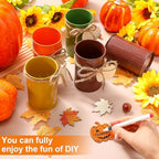 16 Pack Thanksgiving Centerpieces, Galvanized Metal Fall Vases - Image 3