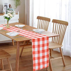 Cupuamon Fabric Checkered Table Runner 12 Pack Waterproof Gingham Table Runner 14W x 108L Buffalo Check Table Runners for Parties Kitchen Dining Wedding Banquet (Red and White) - Image 6