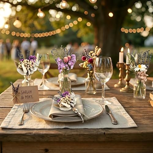 12/24PCS Handmade Dried Flower Bouquet with Stems Natural Dried Wildflowers 7.5 Inch Mini Dry Flowers for Vase Farmhouse Decor, Wedding Styling, Photography Props, Gift DIY(24pcs, Lavender) - Image 5