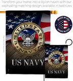 US Navy Garden House Flag - Set Armed Forces USN Seabee United State American Military Veteran Retire Official - Decoration Banner Small Yard Gift Double-Sided Made in USA 28 X 40 - Image 4