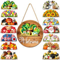 16-Piece Magnetic Interchangeable Seasonal Wooden Welcome Sign by Unknown