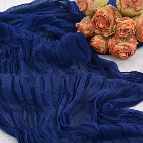 12 Pack Royal Blue Cheesecloth Table Runner,20x120 in Table Runner - Image 6