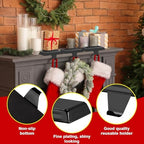 Christmas Stocking Holders - Set of 4, Upgraded Weighted Stocking Hangers for Mantle, Sturdy (Black) - Image 6