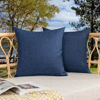 Kevin Textile Outdoor Waterproof 22”x22” Pillow Covers 2 Pack, Blue by KevinTextile