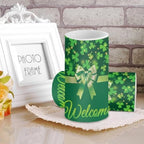 St Patricks Day Decor Flameless Candles Battery Candles with Remote Control Green Bow LED Pillar Candles Electric Fake Plastic Candles for Home Room Bedroom Holiday Decorations Set of 2 - Image 4
