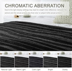 Chenille Throw Blanket for Couch 50" x 60", Black - Image 6