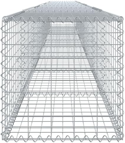 vidaxl Gabion Basket Galvanized Iron 315"x19.7"x19.7" - Outdoor Decor, Landscaping, retaining wall - Image 6