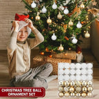 Shappy 216 Pcs Mini Christmas Ball Ornament 1.18 Inch,White, Gold - Image 6