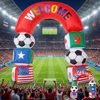 Leyndo 10 ft Giant International Flag Inflatable Archway Decorations 2026 World Soccer Blow up Decorations with Country Flag, LED Lighted 2026 Soccer Inflatables for Yard Garden Lawn Outdoor by Leyndo