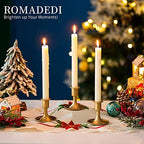 Candlestick Holders Taper Candle Holders, Romadedi Gold Candle Stick Candle Holder for Table Centerpiece, Wedding Reception, Festive Christmas Mantel Decoration or Home Decor, Set of 12 (Pack of 2) - Image 3