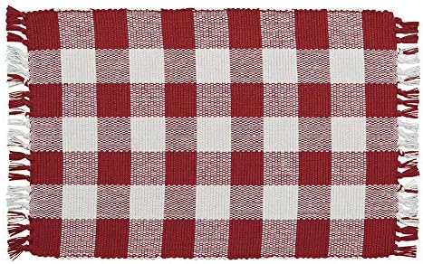 Park Designs Buffalo Check Placemat Set of 4, Red & Cream by ParkDesigns