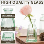 Sage Green Glass Bud Vases Set of 10, Wedding Table Centerpiece - Image 4