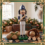 Blosssound 15" Christmas Baseball Nutcracker Wooden Sports Decor,Baseball B - Image 4