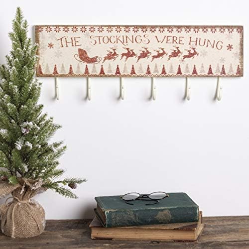Primitives by Kathy Rustic Christmas Stockings were Hung 6-Hook Board - Image 5