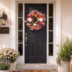 Fall Wreaths for Front Door 24 inch Wreath with Storage Bag - Image 3