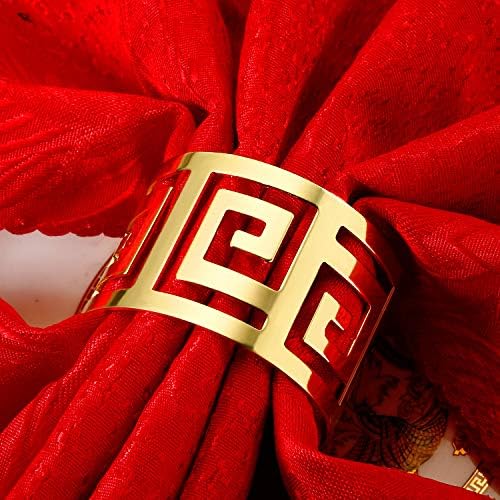 Hotop 300 Pcs Gold Napkin Rings Bulk, Metal Napkin Holder Buckles - Image 6