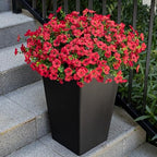 20 Bundles Artificial Flowers for Outdoor, Fake Plants Spring Decor,Red - Image 6