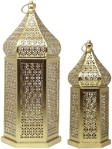 Vela Lanterns Decorative Indoor Gold Ramadan Temple Lanterns, Set of 24 - Image 2
