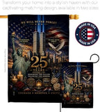 25th 9/11Honoring Fallen Thanking Heroes Flag Wall Holder Kit September 11 25th Poster Patriot Day Yard Decor Memorial Gifts Commemorative Memorabilia Decorations Garden Remembrance Tribute Tapestry - Image 4