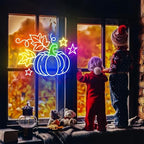 Harvest Pumpkin LED Neon Sign with Autumn Leaves & Stars, Multicolor Fall Wall Decor, USB Dimmable for Farmhouse, Thanksgiving & Whimsical Seasonal Space Art - Image 4