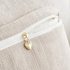 MIULEE Pack of 2 Cream Beige Euro Shams Chenille Pillow Covers 24x24 Inch - Image 4