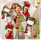 Newcotte 12 Pack 20 Inch Large Christmas Stocking Elf Xmas Hanging Stockings Red Green White Christmas Decorations for Holiday Fireplace Tree Decoration Gift Present - Image 5