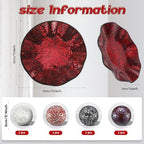 Suclain Centerpiece Bowl and Decorative Balls Set 8 Pcs Table Mosaic Plate with 2.4 Inch Glass Mosaic Orbs Glass Turquoise Tray and Spheres for Centerpiece Table Home Vases Decor (Red and Black) - Image 2