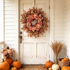 26" Fall Wreath for Front Door Outside - Large Artificial Autumn Home Decor - Image 7