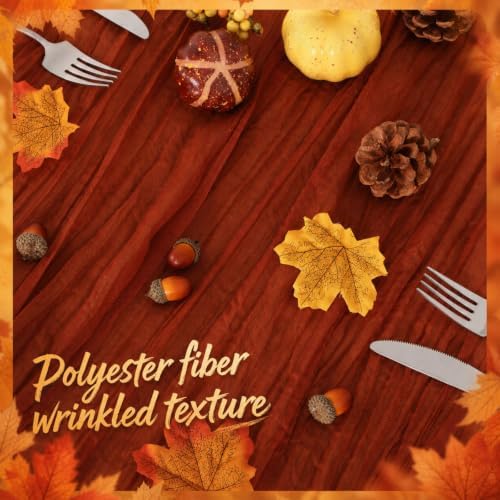 52 Pcs Fall Table Decor, 2 Orange Runners 4 Maple Leaf Garland - Image 5