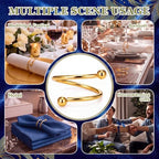 50 Pcs Gold Spiral Napkin Rings Bulk Metal Napkin Holder Buckles - Image 5