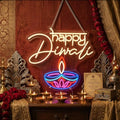 Zhengmy Happy Diwali Neon Sign, USB Powered LED Light for Wall Decor by Zhengmy