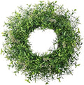 24 Inch Summer Wreaths for Front Door Wreath Spring Outdoor Green Door Wreath for All Seasons Porch Wall Indoor Outdoor Living Room Bedroom Window Farmhouse Home Decoration by MDSTBN