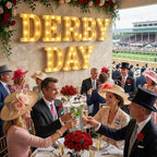 Aurelema Sukkot Large LED Letter Sign LED Lights, Derby Day, 8.27 Inches - Image 3