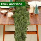 Lyrow 1 Pcs 15 ft Deluxe Thick Christmas Pine Garland Faux Greenery Garland - Image 4