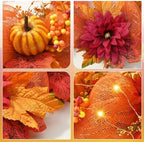 20 Inch Fall Wreaths for Front Door, Fall Decorations for Home - Image 2