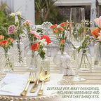 Glass Bud Vase Set of 22, Small Clear Vases for Flowers Vintage Glass Vase - Image 3