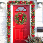 Garvee 6 Feet Christmas Garland with Lights for Mantle, Red Green - Image 7